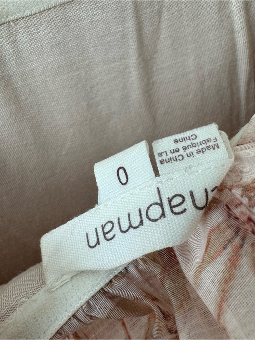 V. Chapman pink Lily Floral elastic ruched ruffle Midi Dress SZ 0 - Picture 6 of 7